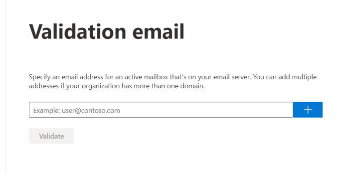 Validation email